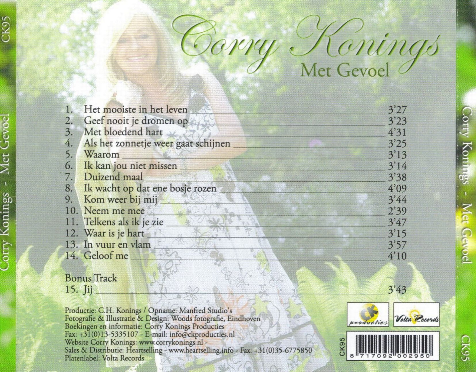 Corry Konings  Met Gevoel : Back